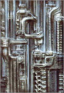 Something is wrong. H.R. Giger, "NewYorkCity XVIII: Machine a Coudre (?)."