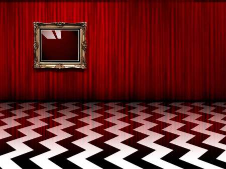 Something is wrong. Image of The Black Lodge, from "Twin Peaks."